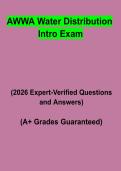 AWWA Water Distribution Intro Exam Questions & Answers PDF &vert; Complete Operator Certification Study Guide
