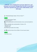 ANTR 350 - Unit 2&colon; Peripheral Nervous System&comma; Spinal Nerves&comma; and&NewLine;Autonomic Nervous System &vert; Michigan State University &vert; Lecture-Based&NewLine;Q&A Review Questions and Answers with Verified Solutions &vert; Latest&NewLine;2026 Update&NewLine;