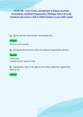 ANTR 350 - Unit 1 Exam&colon; Introduction to Human Anatomy&comma;&NewLine;Terminology&comma; and Body Organization &vert; Michigan State University&NewLine;Questions and Answers with Verified Solutions &vert; Latest 2026 Update