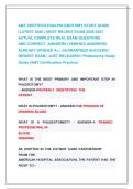 AMT CERTIFICATION-PHLEBOTOMY STUDY GUIDE &NewLine;&lpar;LATEST 2026 &rpar; MOST RECENT EXAM 2026-2027 &NewLine;ACTUAL COMPLETE REAL EXAM QUESTIONS                   &NewLine;AND CORRECT  ANSWERS &lpar;VERIFIED ANSWERS&rpar; &NewLine;ALREADY GRADED A&plus; &vert; GUARANTEED SUCCESS&excl;&excl; &NewLine;NEWEST EXAM &vert; JUST RELEASED