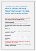 ARE 136 FINAL EXAM &vert;&vert; MOST RECENT EXAM &NewLine;2026&vert;2027 ACTUAL COMPLETE REAL EXAM &NewLine;QUESTIONS AND CORRECT ANSWERS &lpar;VERIFIED &NewLine;ANSWERS&rpar; ALREADY GRADED A&plus; &vert; GUARANTEED   &NewLine;SUCCESS&excl;&excl; NEWEST EXAM &vert; JUST RELEASED&excl;&excl;