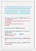 Certified Payroll Professional &lpar;CPP&rpar;  Exam &lpar;Latest Exam &NewLine;2026&rpar; &vert;&vert; Most Recent Exam 2026-2027 Actual Complete &NewLine;Real Exam Questions And Correct Answers &lpar;Verified &NewLine;Answers&rpar; Already Graded A&plus; &vert; Guaranteed Success&excl;&excl; &NewLine;Newest Exam &vert; Just Released&excl;&excl; STUDY GUI
