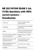 NR 283 &vert; PATHO EXAM 3 &vert; &lpar;ch&period; 17 GI&rpar;  &vert;Questions with 100- correct answers -Chamberlain&period;