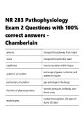 NR 283  &vert; Pathophysiology Exam 2  &vert; Questions with 100- correct answers -Chamberlain