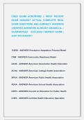 CHES EXAM ACRONYMS &vert;&vert; MOST RECENT &NewLine;EXAM 2026&vert;2027 ACTUAL COMPLETE REAL &NewLine;EXAM QUESTIONS AND CORRECT ANSWERS &NewLine;&lpar;VERIFIED ANSWERS&rpar; ALREADY GRADED A&plus; &vert; &NewLine;GUARANTEED   SUCCESS&excl;&excl; NEWEST EXAM &vert; &NewLine;JUST RELEASED&excl;&excl;
