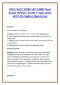 WEB WOC Ostomy Care Final Exam 2026&colon; Comprehensive Study Guide & Scenario-Based Practice Questions for COCN Certification Success