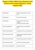 Chapter 34 Mod 4 MDC Exam Questions and&NewLine;Answers with Verified Solutions &vert; Latest&NewLine;Updated 2026