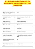 MDC Chapter 28 Exam Questions and&NewLine;Answers with Verified Solutions &vert; Latest&NewLine;Updated 2026