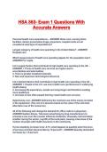 HSA 363- Exam 1 Questions With Accurate Answers