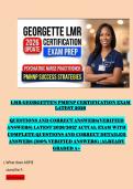 LMR GEORGETTE&rsquo;S PMHNP CERTIFICATION EXAM &NewLine;LATEST 2026 &NewLine;QUESTIONS AND CORRECT ANSWERS&lpar;VERIFIED &NewLine;ANSWERS&rpar; LATEST 2026&sol;2027 ACTUAL EXAM WITH &NewLine;COMPLETE QUESTIONS AND CORRECT DETAILED &NewLine;ANSWERS &lpar;100&percnt; VERIFIED ANSWERS&rpar; &vert;ALREADY &NewLine;GRADED A&plus; &NewLine;