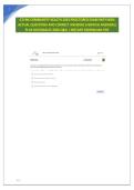 ATI RN Community Health Proctored Exam&colon; Comprehensive Assessment of Public Health Nursing&comma; Epidemiology&comma; Health Promotion&comma; Disease Prevention&comma; Environmental Health&comma; Disaster Response&comma; Vulnerable Populations&comma; and Case Management &period; All 70 Core Questions