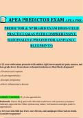 APEA PREDICTOR EXAM APEA PRE&NewLine;PREDICTOR & NP BOARD EXAM HIGH-YIELD &NewLine;PRACTICE Q&AS WITH COMPREHENSIVE &NewLine;RATIONALES &lpar;UPDATED FOR AANP&sol;ANCC &NewLine;BLUEPRINTS&rpar; &NewLine; &NewLine;