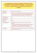 C723 Quantitative Analysis for Business- Final WGU EXAM&NewLine;QUESTIONS AND DETAILED ANSWERS - 59 Questions and&NewLine;Answers Already Graded A&plus; Premium Exam Tested And&NewLine;Verified