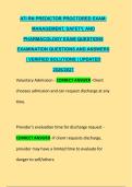 ATI RN PREDICTOR PROCTORED EXAM&colon; &NewLine;MANAGEMENT&comma; SAFETY&comma; AND &NewLine;PHARMACOLOGY EXAM QUESTIONS &NewLine;EXAMINATION QUESTIONS AND ANSWERS &NewLine;&vert; VERIFIED SOLUTIONS &vert; UPDATED &NewLine;2026&sol;2027 &NewLine;