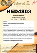 HED4803 Assignment 2 &lpar;COMPLETE ANSWERS&rpar; 2026 - DUE 10 July 2026