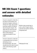 NR 304 Exam 1 questions and answer with detailed rationales