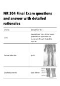 NR 304 &vert; Final Exam  &vert; questions and answer with detailed rationales&period;