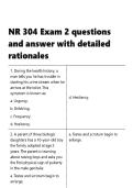 NR 304 Exam 2 questions and answer with detailed rationales