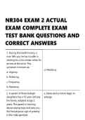 NR304 EXAM 2 ACTUAL EXAM COMPLETE EXAM TEST BANK QUESTIONS AND CORRECT