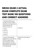 NR304  &vert; EXAM 2 ACTUAL EXAM  &vert; COMPLETE EXAM TEST BANK 100 QUESTIONS AND CORRECT