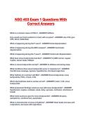 NSG 403 Exam 1 Questions With Correct Answers