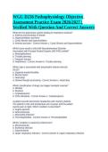 WGU D236 Pathophysiology Objective Assessment Practice Exam 2026&sol;2027 &vert; Verified With Question And Correct Answers