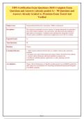 TIPS Certification Exam Questions &lpar;2025&rpar; Complete Exam&NewLine;Questions and Answers &vert; already graded A&plus; - 90 Questions and&NewLine;Answers Already Graded A&plus; Premium Exam Tested And&NewLine;Verified