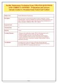Facility Maintenance Technician Exam UPDATED QUESTIONS&NewLine;AND CORRECT ANSWERS - 70s Questions and Answer&NewLine;Already Graded A&plus; Premium Exam Tested And Verified