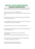 Asphalt 1 Study Questions with Correct Answers 2026 &vert; Complete Exam Preparation & Revision Guide