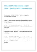 NUR2755 Multidimensional Care IV Exam 2 Questions With Correct Answers
