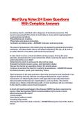 Med Surg Nclex 2&sol;4 Exam Questions With Complete Answers