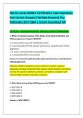 Marine Corps BCMAP Certification Exam Questions &NewLine;And Correct Answers &lpar;Verified Answers&rpar; Plus &NewLine;Rationales 2027 Q&A &vert; Instant Download Pdf 