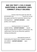 Bio 205 Test 1 Chapters 1-5&colon; Exam Questions & Verified Answers&NewLine;&NewLine;