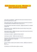 OCR A-Level Chemistry Modules 1&ndash;4 Exam Questions & Verified Answers