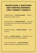BIO205 Exam 1 questions and verified answers&semi; 100&percnt; correct&semi; grade a