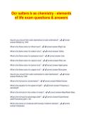 OCR Salters B AS Chemistry &ndash; Elements of Life Exam Questions & Verified Answers