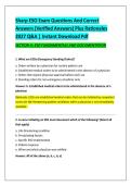 Sharp ESO Exam Questions And Correct &NewLine;Answers &lpar;Verified Answers&rpar; Plus Rationales &NewLine;2027 Q&A &vert; Instant Download Pdf