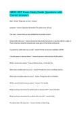 NBRC RRT Exam Study Guide Questions with Correct Answers