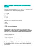 NBRC TMC Exam Questions with Correct Answers Provided 
