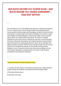 H&R BLOCK INCOME TAX COURSE EXAM &ndash; H&R &NewLine;BLOCK INCOME TAX COURSE ASSESSMENT &ndash; &NewLine;2026&sol;2027 EDITION 