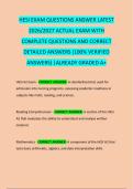 HESI EXAM QUESTIONS ANSWER LATEST &NewLine;2026&sol;2027 ACTUAL EXAM WITH &NewLine;COMPLETE QUESTIONS AND CORRECT &NewLine;DETAILED ANSWERS &lpar;100&percnt; VERIFIED &NewLine;ANSWERS&rpar; &vert;ALREADY GRADED A&plus; &NewLine;