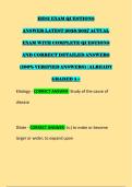 HESI EXAM QUESTIONS &NewLine;ANSWER LATEST 2026&sol;2027 ACTUAL &NewLine;EXAM WITH COMPLETE QUESTIONS &NewLine;AND CORRECT DETAILED ANSWERS &NewLine;&lpar;100&percnt; VERIFIED ANSWERS&rpar; &vert;ALREADY &NewLine;GRADED A&plus; &NewLine;
