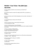NURS 5120&vert; Module 1 Exit Ticket &sol; Recalled Quiz Questions&vert; With complete solution&vert; Updated RATED A&plus; &vert; NEW&vert; University of Texas&comma; Arlington&NewLine;