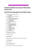NURS 5120&vert; Female Genitalia Assessment&colon; Must-Know Exam Clues&vert; With complete solution&vert; Updated RATED A&plus; &vert; NEW&vert; University of Texas&comma; Arlington