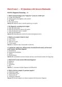 NURS 5120&vert;Mock Exam 1 &mdash; 65 Questions with Answers&sol;Rationales&vert; With complete solution&vert; Updated RATED A&plus; &vert; NEW&vert; University of Texas&comma; Arlington