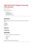 NURS 5120High-Yield SOAP & Diagnostic Reasoning Exam Questions&vert; With complete solution&vert; Updated RATED A&plus; &vert; NEW&vert; University of Texas&comma; Arlington