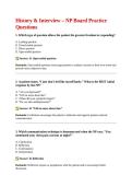 NURS 5120&vert;History & Interview &ndash; NP Board Practice Questions&vert; With complete solution&vert; Updated RATED A&plus; &vert; NEW&vert; University of Texas&comma; Arlington