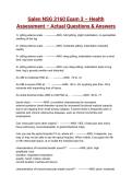 Galen NSG 3160 Exam 3 &ndash; Health Assessment &ndash; &lpar;2026&rpar; Actual Questions & Answers&NewLine;
