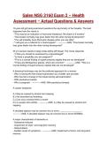 Galen NSG 3160 Exam 2 &ndash; Health Assessment &ndash; &lpar;2026&rpar; Actual Questions & Answers&NewLine;