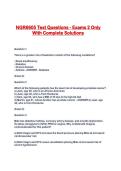 NGR6605 Test Questions - Exams 2 Only With Complete Solutions